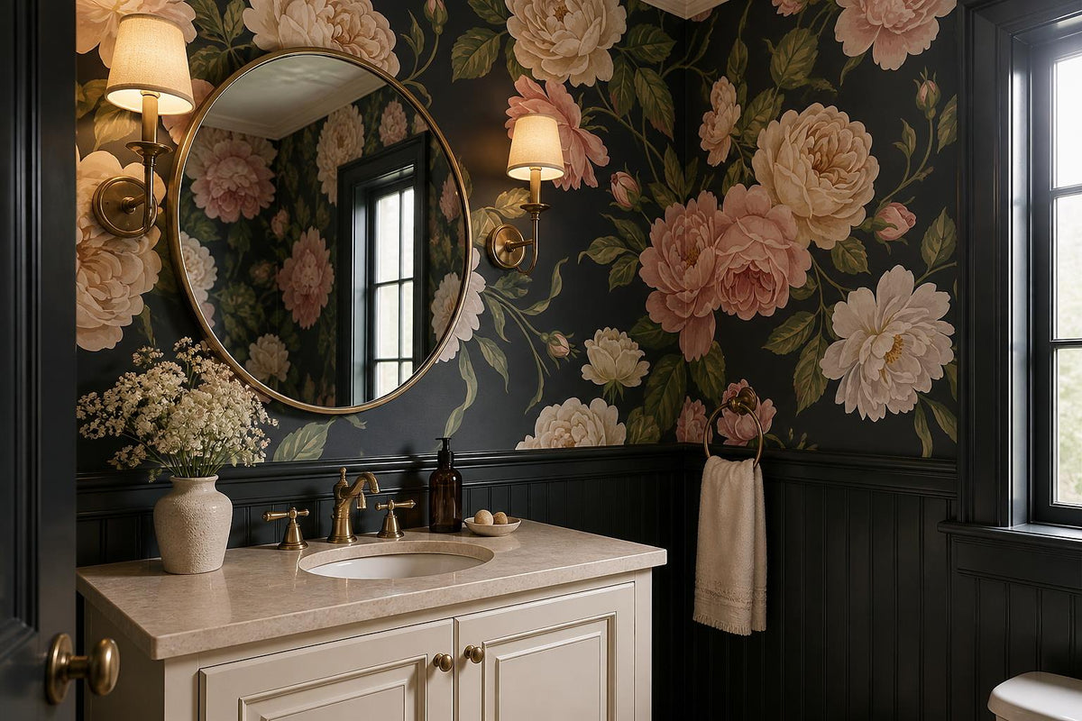 custom botanical neutral kids room stick on removable non woven vinyl wallpaper  scene