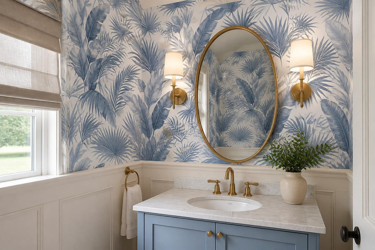 custom botanical neutral kids room stick on removable non woven vinyl wallpaper  scene