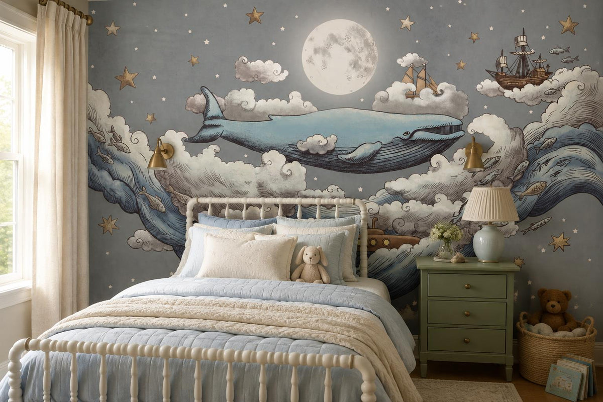 custom botanical neutral kids room stick on removable non woven vinyl wallpaper  scene