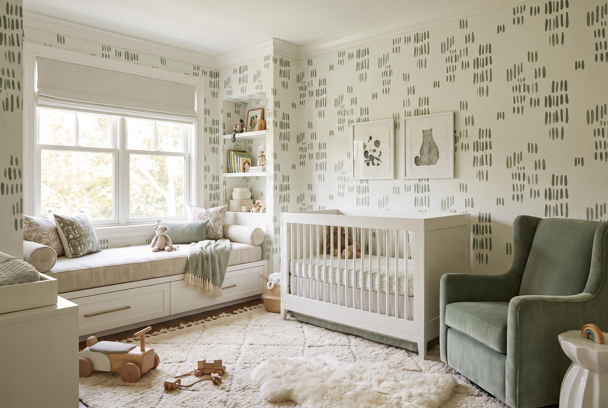 custom botanical neutral kids room stick on removable non woven vinyl wallpaper  scene