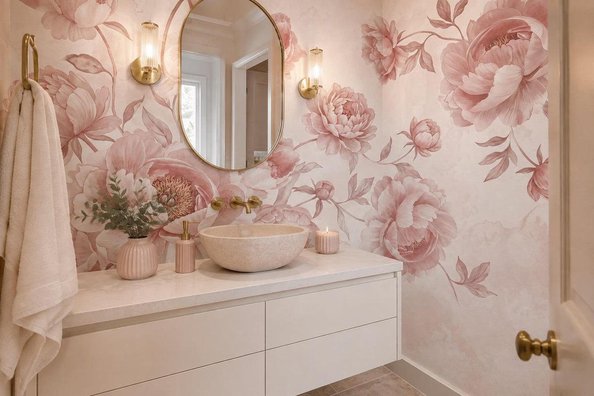 custom botanical neutral kids room stick on removable non woven vinyl wallpaper  scene