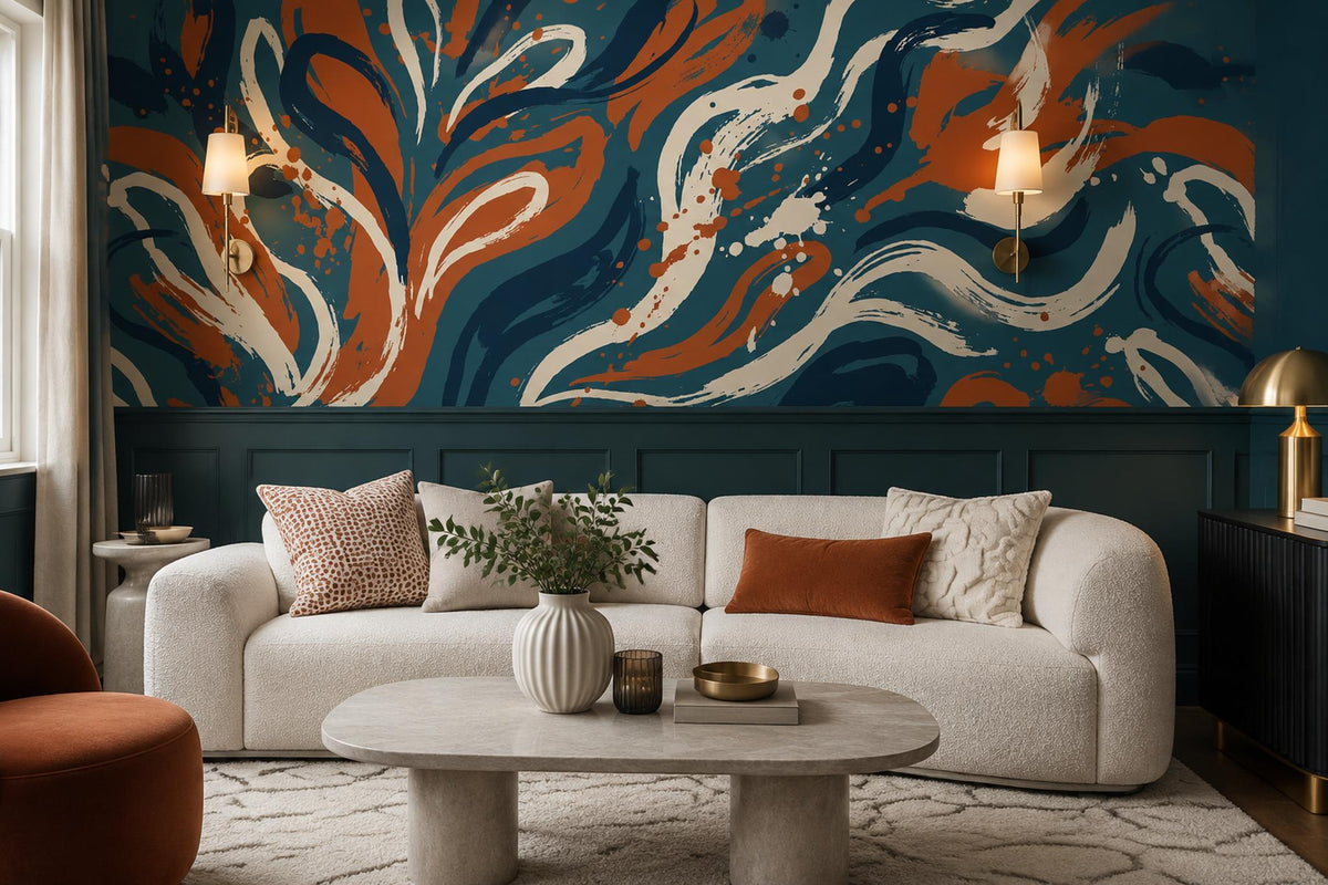 custom botanical neutral living room peel and stick removable non woven vinyl wa scene