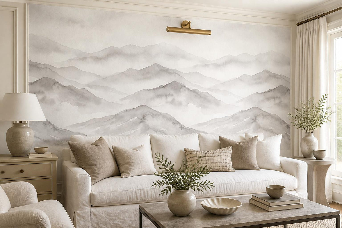 custom botanical neutral living room peel and stick removable non woven vinyl wa scene