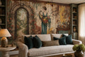 Brown Woman Art-Nouveau Wallpaper Mural