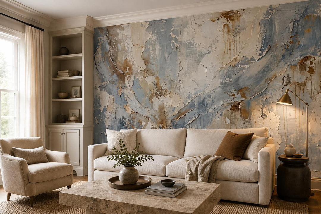 custom botanical neutral living room peel and stick removable non woven vinyl wa scene