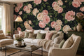 Pink Repeating Roses Wallpaper Mural