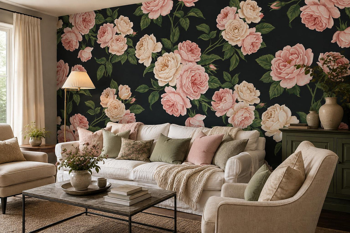 custom botanical neutral living room peel and stick removable non woven vinyl wa scene