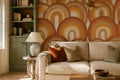 Orange Rainbow Arches Wallpaper Mural