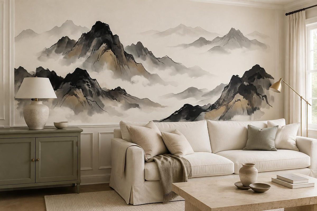custom botanical neutral living room peel and stick removable non woven vinyl wa scene