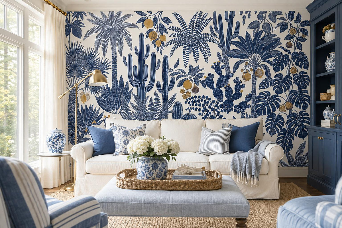 custom botanical neutral living room self adhesive removable non woven vinyl wal scene