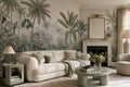 Green Layered Palms Jungle Wallpaper Mural