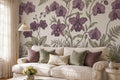 Purple Blossoms Floral Wallpaper Mural