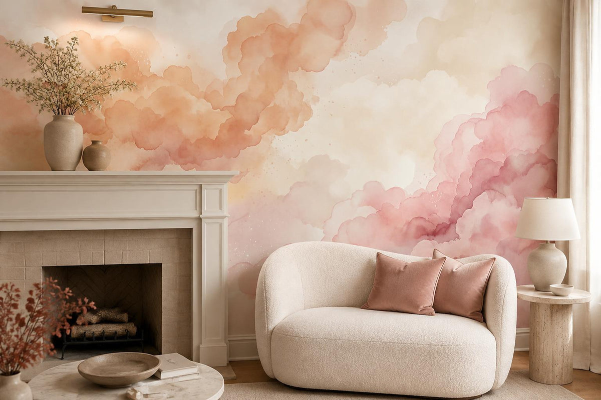 custom botanical neutral living room self adhesive removable non woven vinyl wal scene