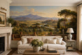 Gold Sunlit Countryside Landscape Wallpaper Mural