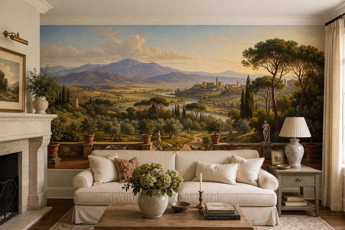 custom botanical neutral living room self adhesive removable non woven vinyl wal scene