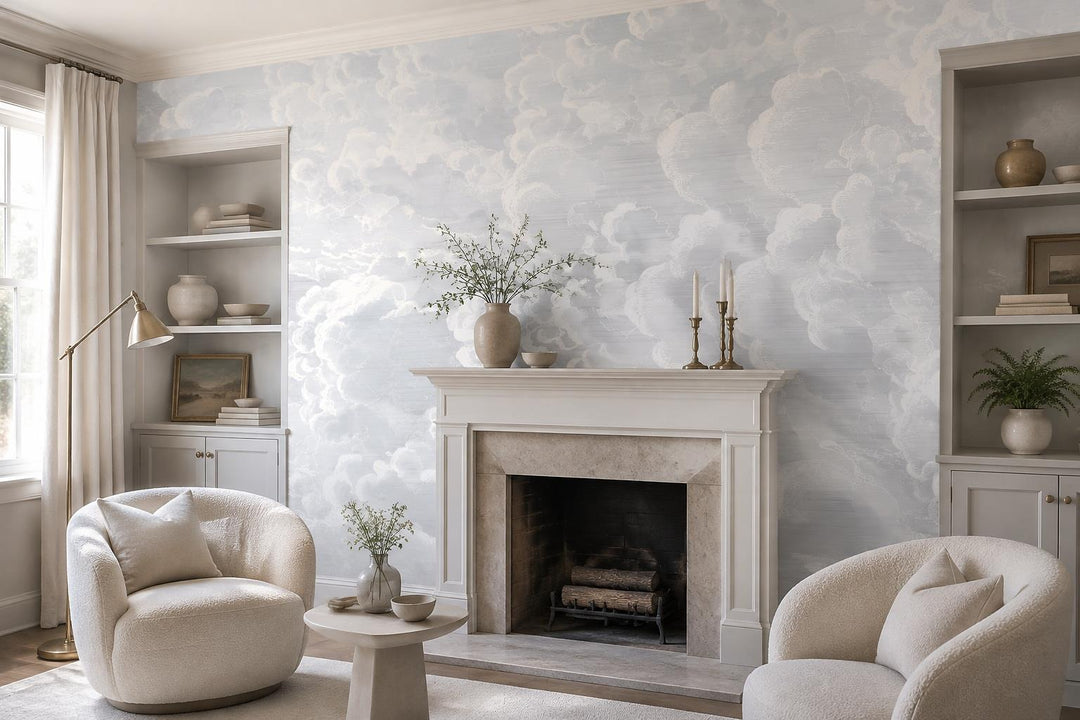 custom botanical neutral living room stick on removable non woven vinyl wallpape scene