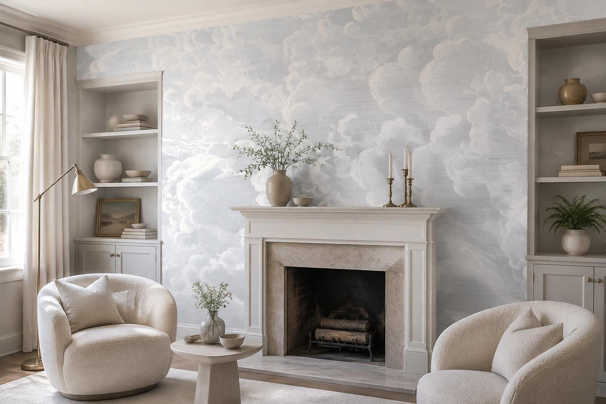 custom botanical neutral living room stick on removable non woven vinyl wallpape scene