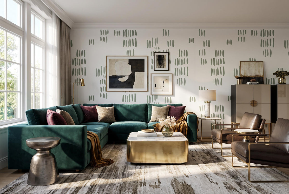 custom botanical neutral living room stick on removable non woven vinyl wallpape scene