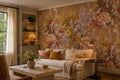 Ochre Lilac Flower Clusters For Floral Wallpaper Mural
