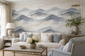 Blue Mountain Silhouettes Wallpaper Mural