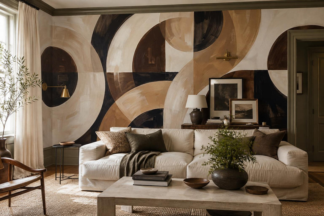 custom botanical neutral living room stick on removable non woven vinyl wallpape scene