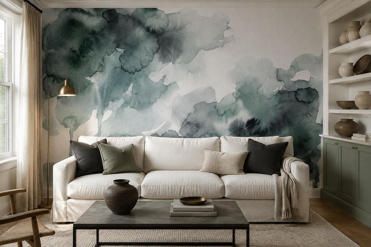 custom botanical neutral living room stick on removable non woven vinyl wallpape scene