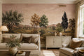 Brown Country Trees Landscape Wallpaper Mural