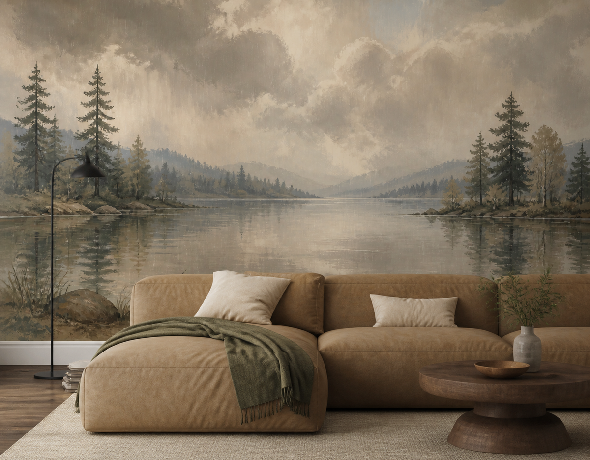 Brown Stormy Wallpaper Mural product view