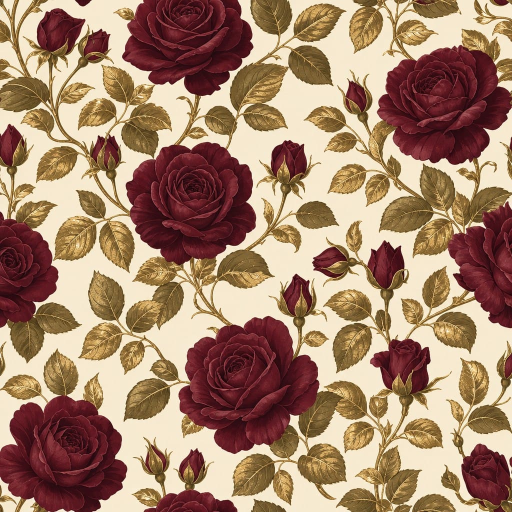 Burgundy Design Wallpaper Mural product view