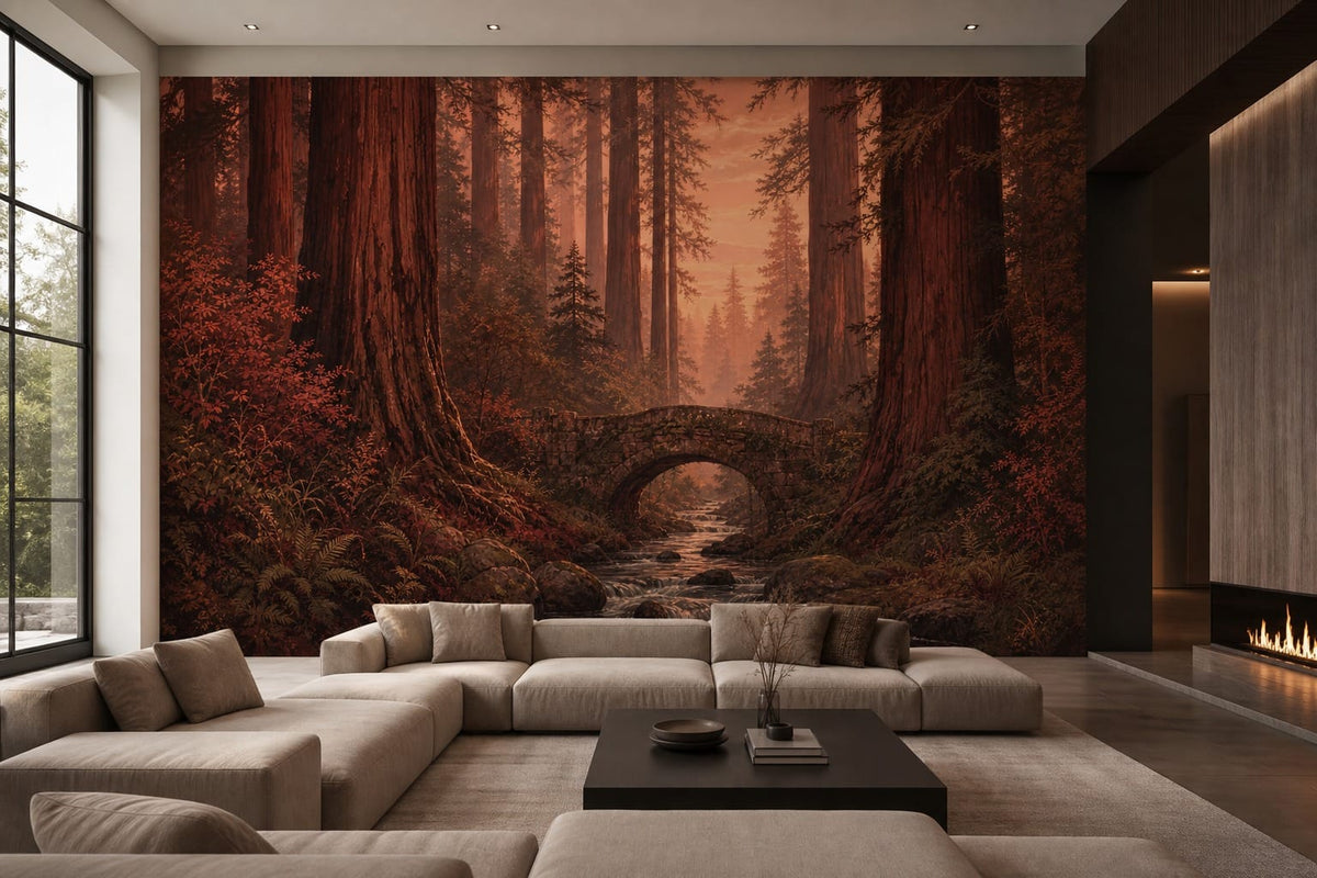 Burgundy Design Wallpaper Mural product view