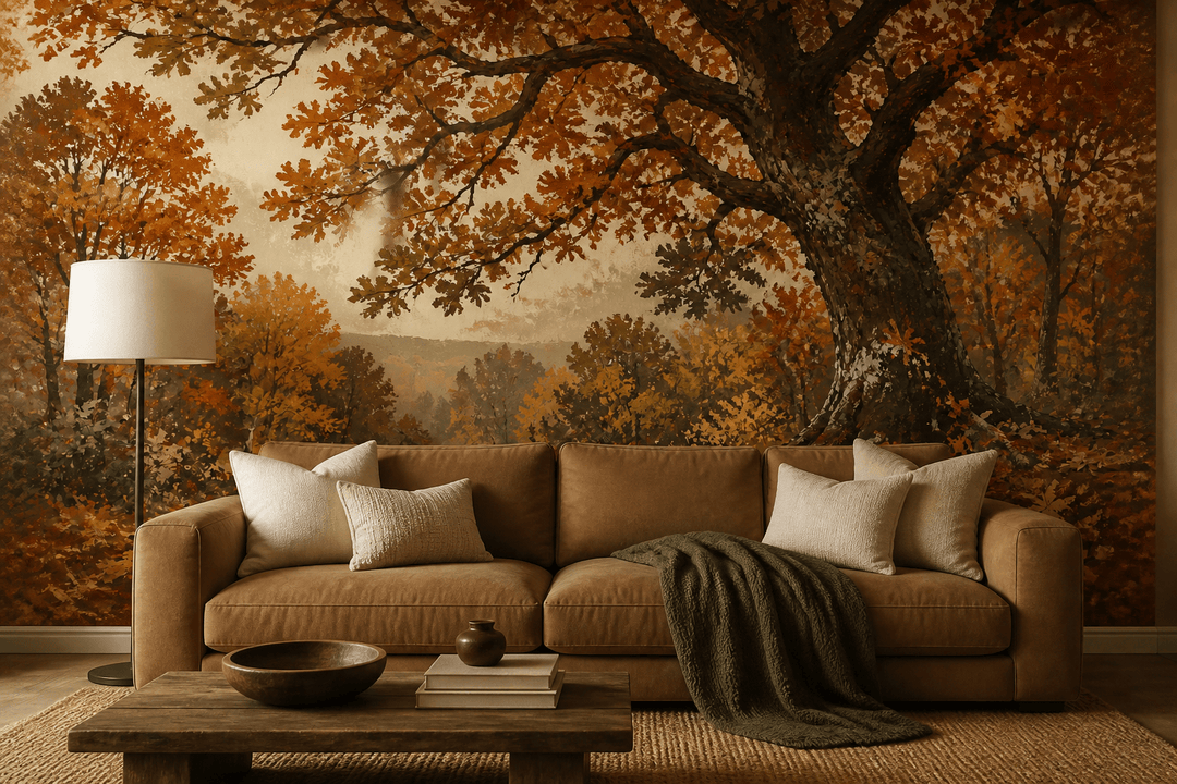 Orange Burnt Wallpaper Mural product view