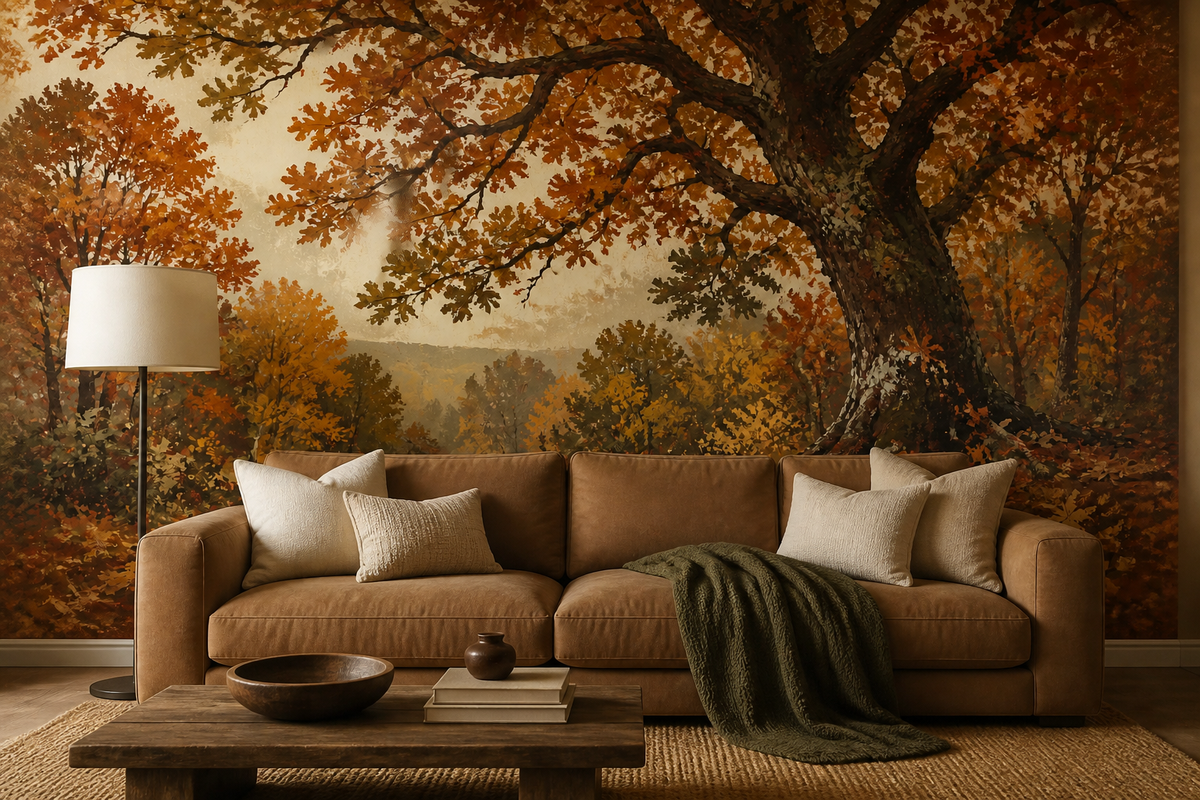 Orange Burnt Wallpaper Mural product view