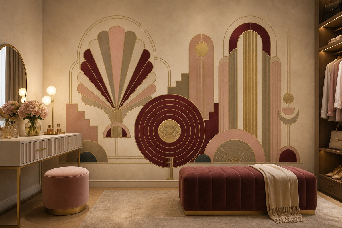 Art Deco Champagne Bar Wallpaper Mural product view