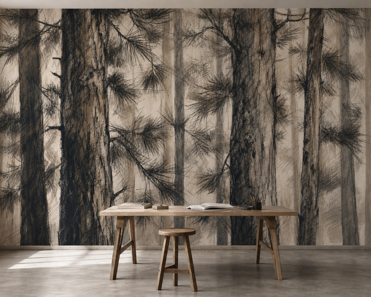 Charcoal Design Wallpaper Mural product view
