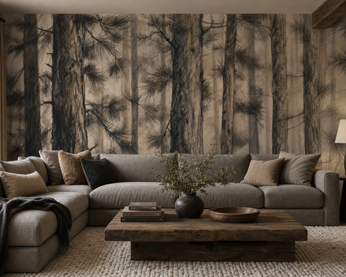 Charcoal Design Wallpaper Mural product view
