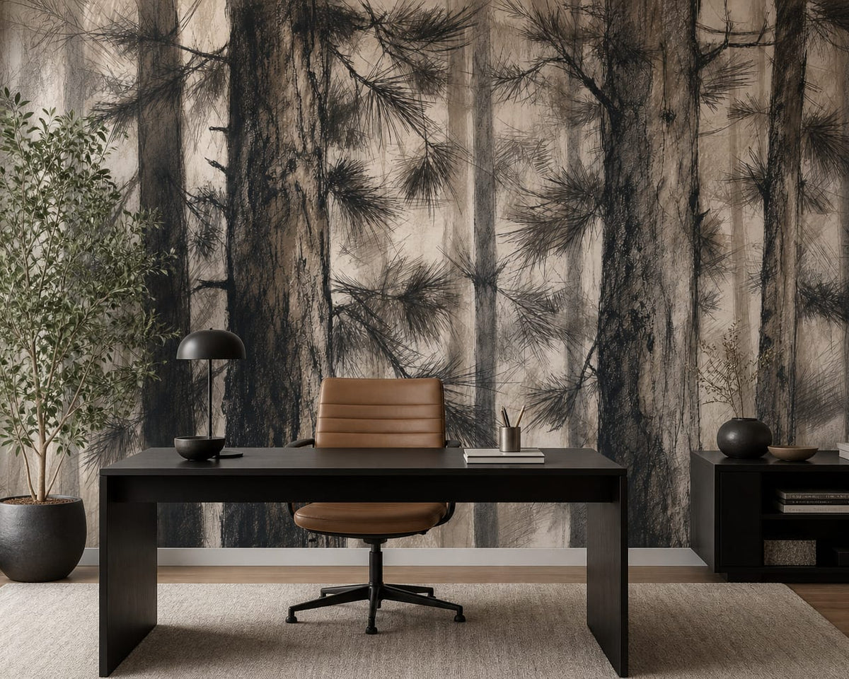 Charcoal Design Wallpaper Mural product view