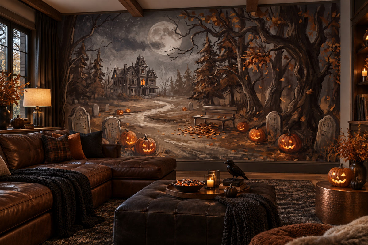 custom cinema brown castle removable stick on non woven vinyl wallpaper mural