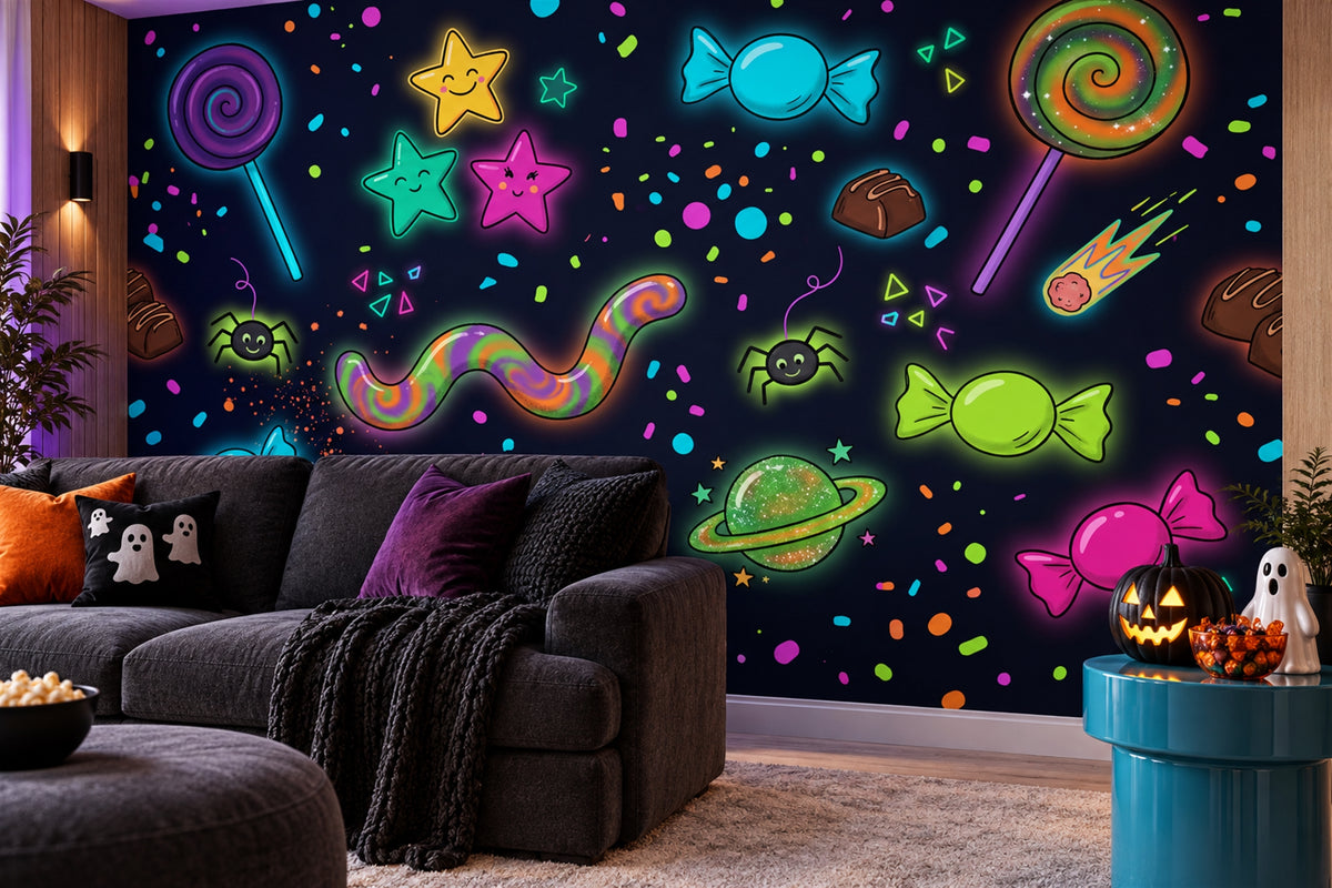 custom cinema neon green candy removable self adhesive non woven vinyl wallpaper mural