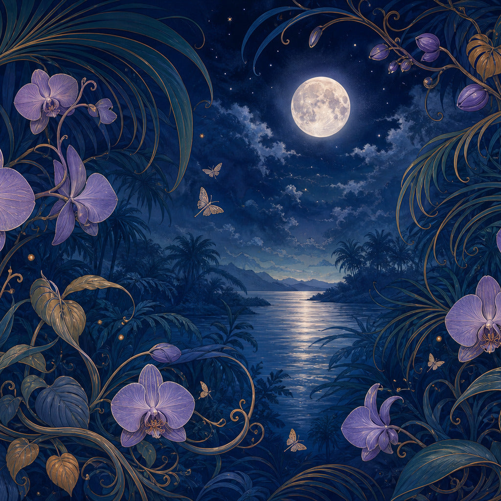 Cobalt Moon Wallpaper Mural product view