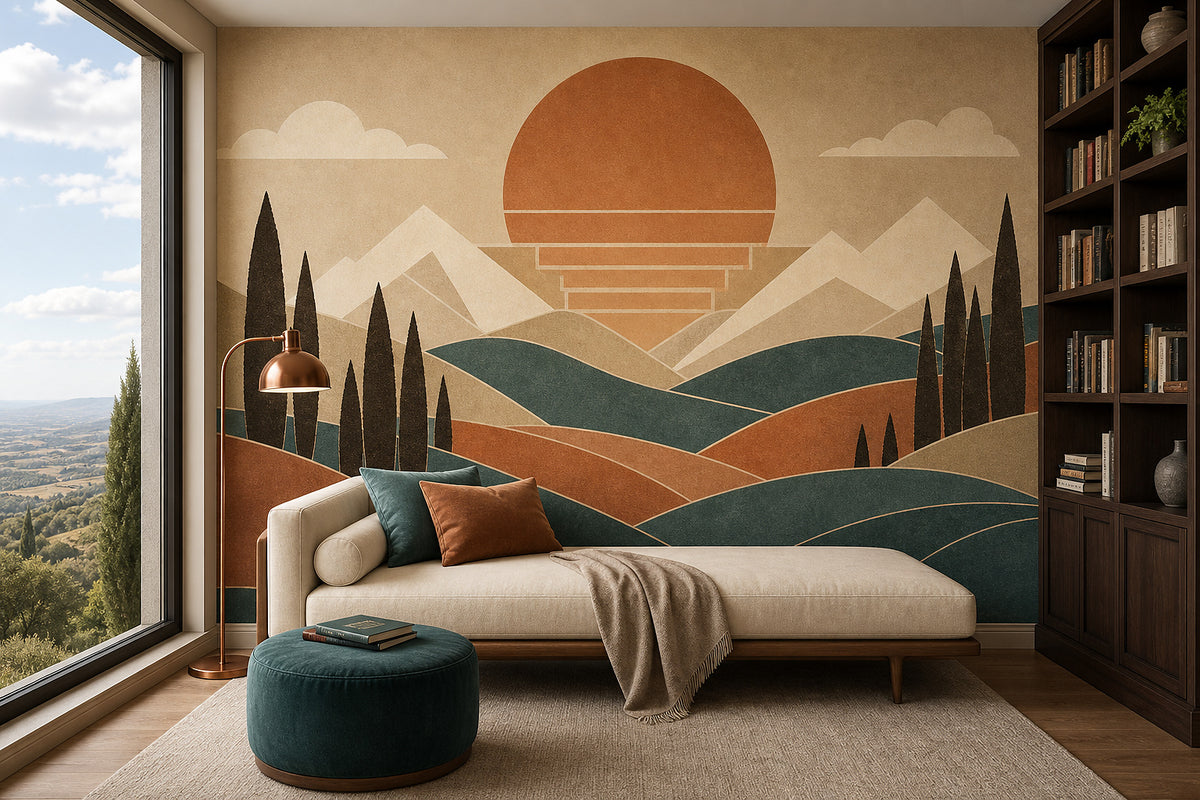 Copper Art Wallpaper Mural product view