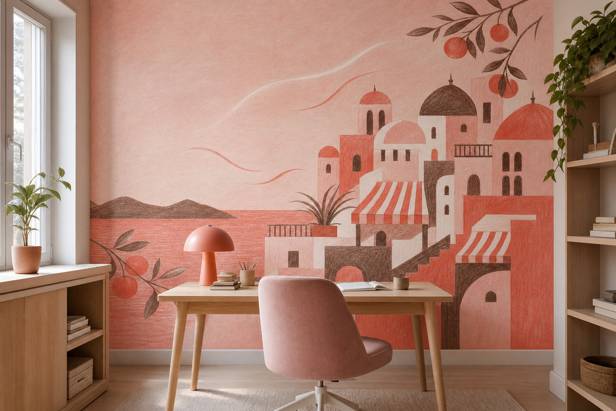 Coral Design Wallpaper Mural product view