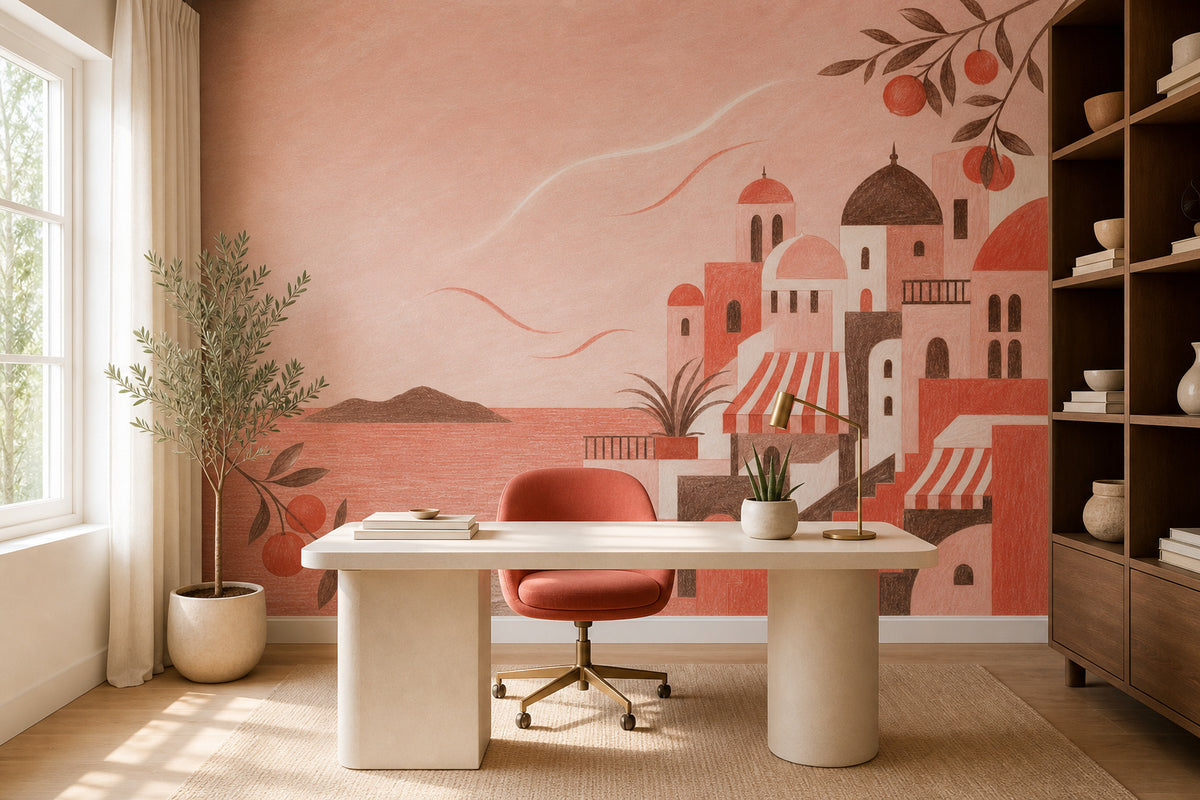 Coral Design Wallpaper Mural product view