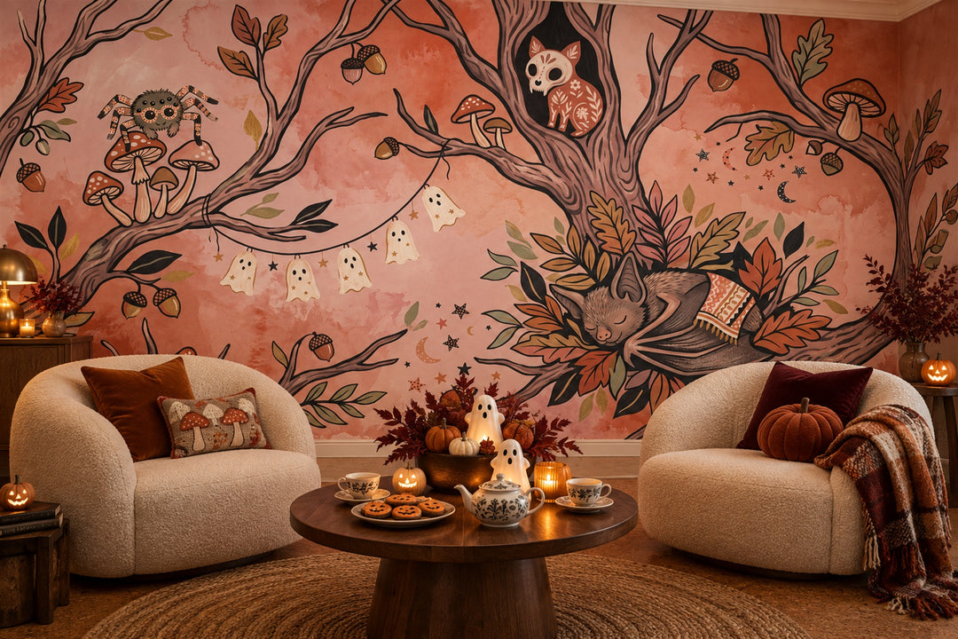 custom coral woodland wallpaper mural lounge peel and stick non woven vinyl removable