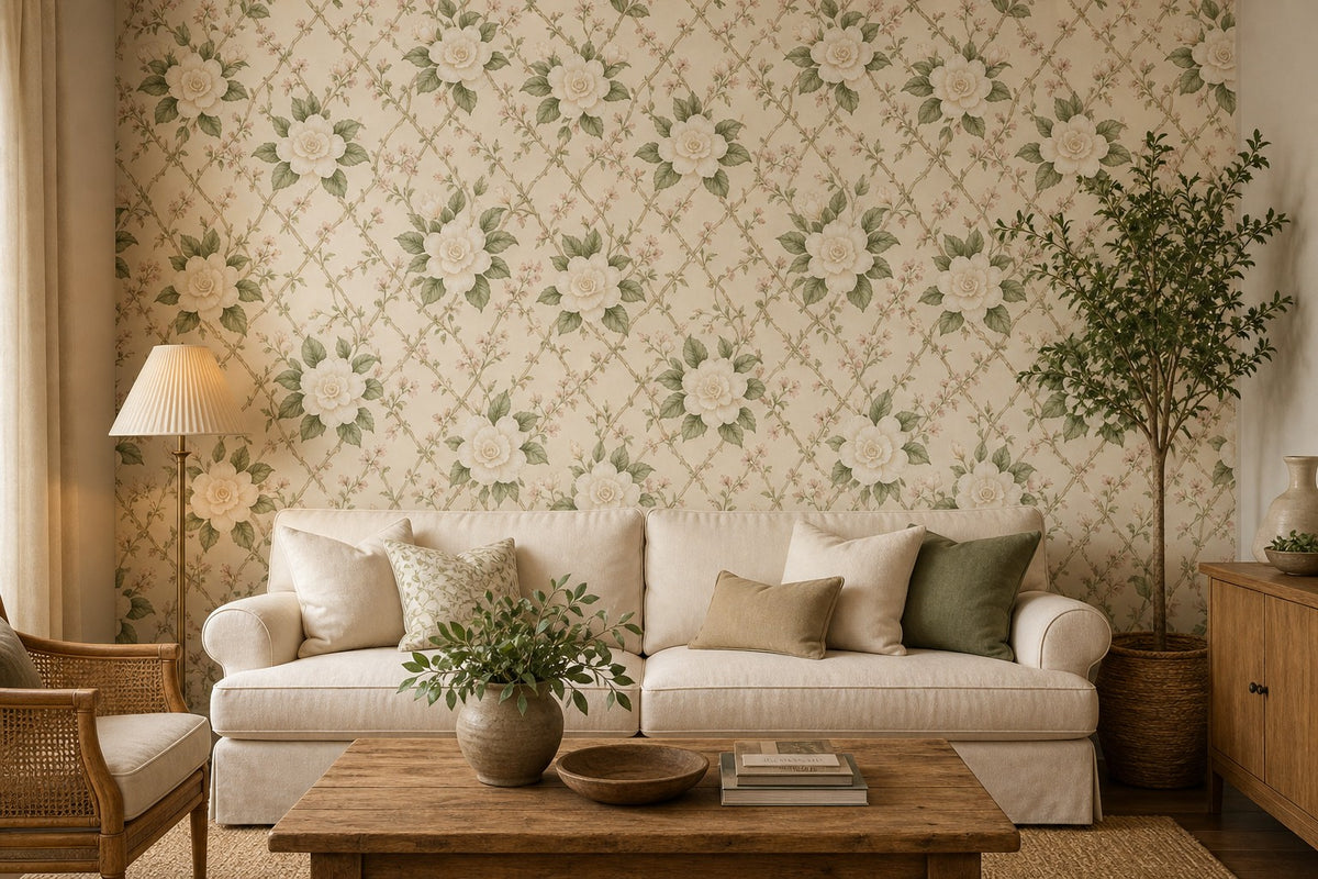 Cream Design Wallpaper Mural product view