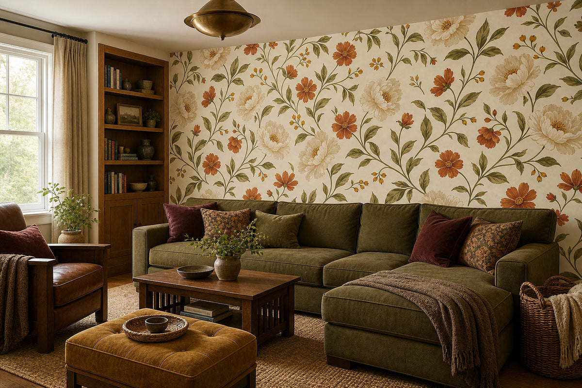 Cream Design Wallpaper Mural product view