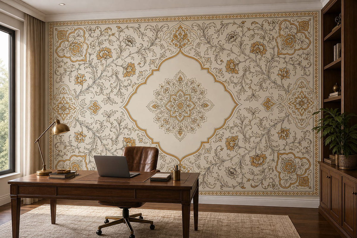 Cream Design Wallpaper Mural product view