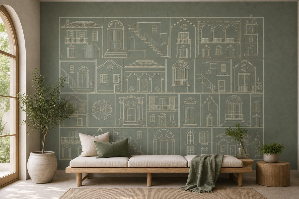 Cream Design Wallpaper Mural product view