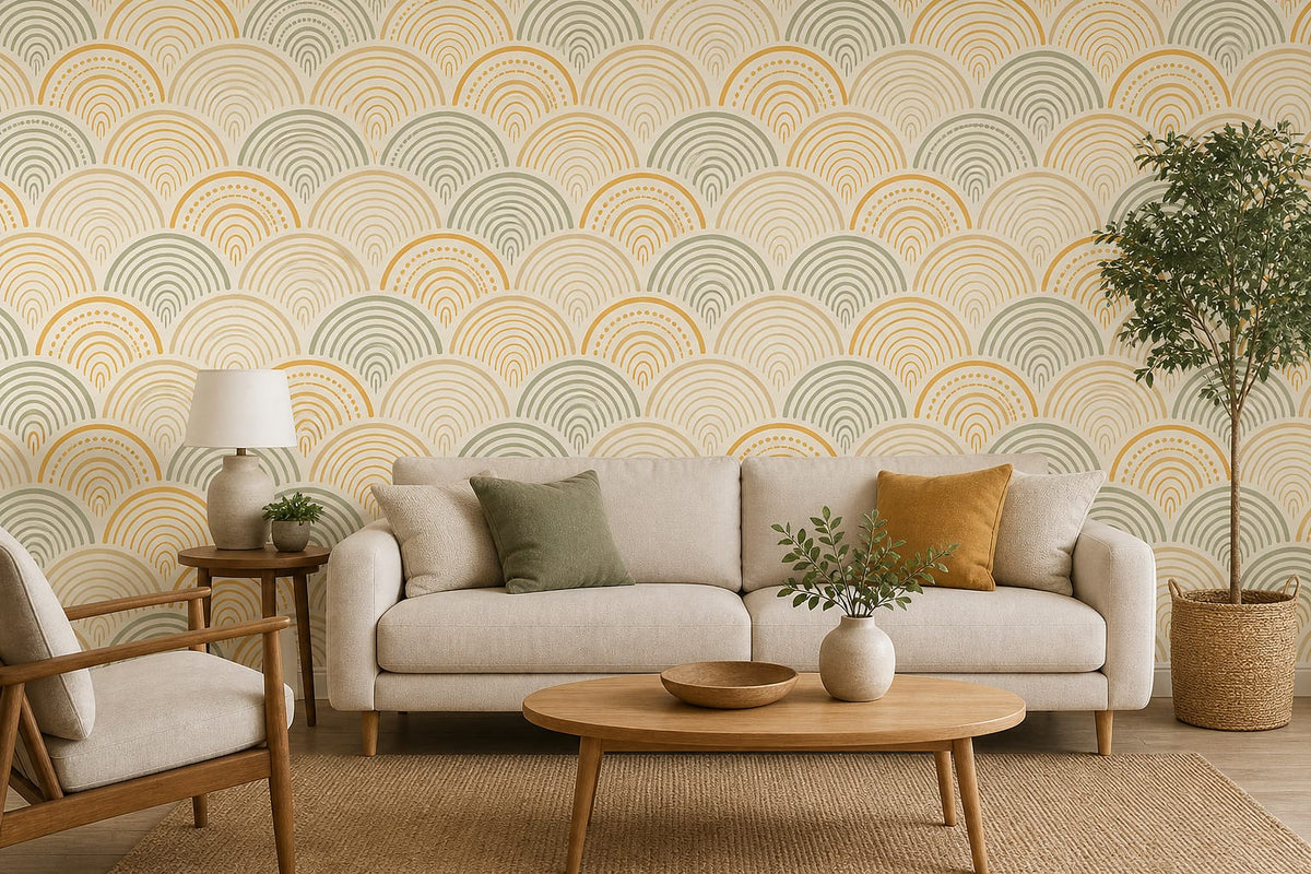 Cream Design Wallpaper Mural product view