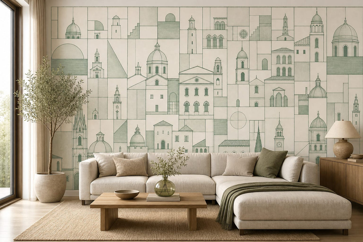 Cream Design Wallpaper Mural product view