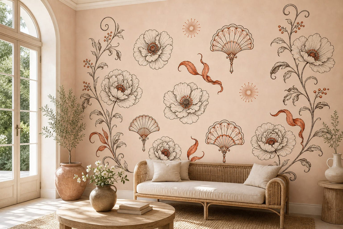 Cream Design Wallpaper Mural product view